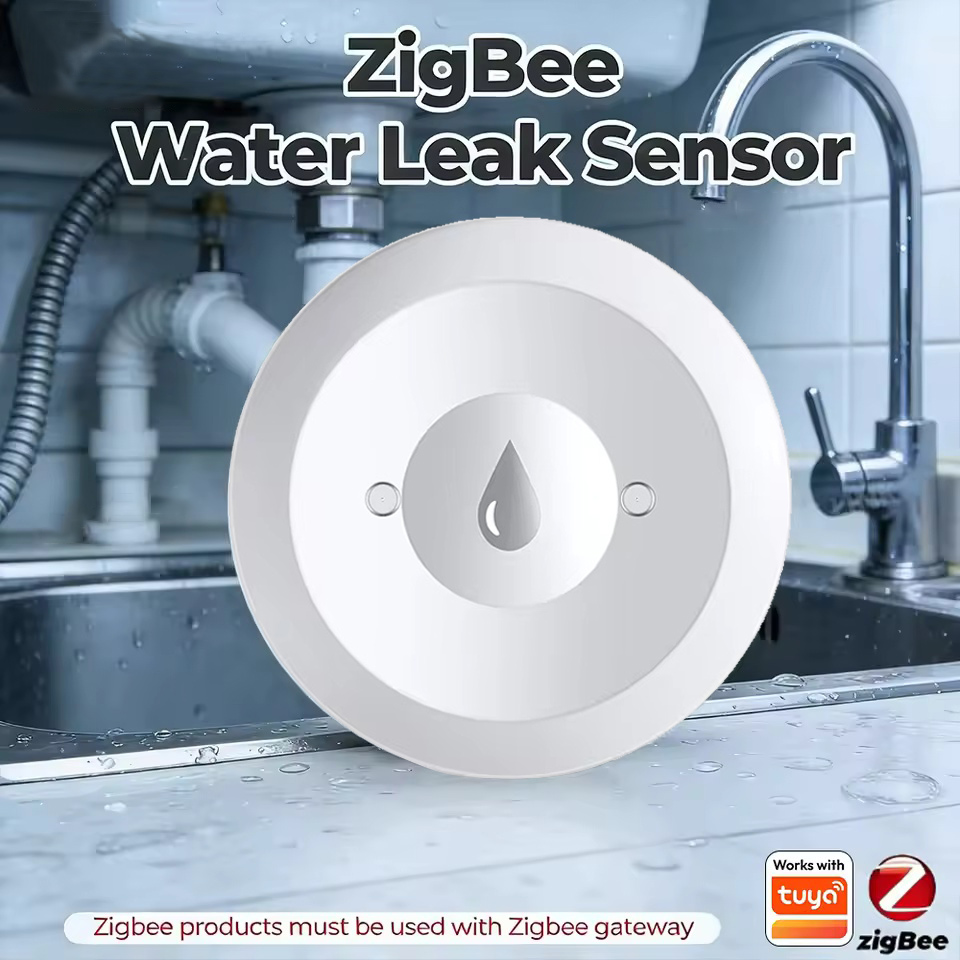 Kitchen Appliances Video - เซ็นเซอร์ตรวจจับน้ำรั่วซึม Zigbee พร้อมระบบแจ้งเตือนผ่านแอปพลิเคชัน สำหรับการตรวจสอบระยะไกลในห้องครัว/ห้องน้ำ รองรับ Home