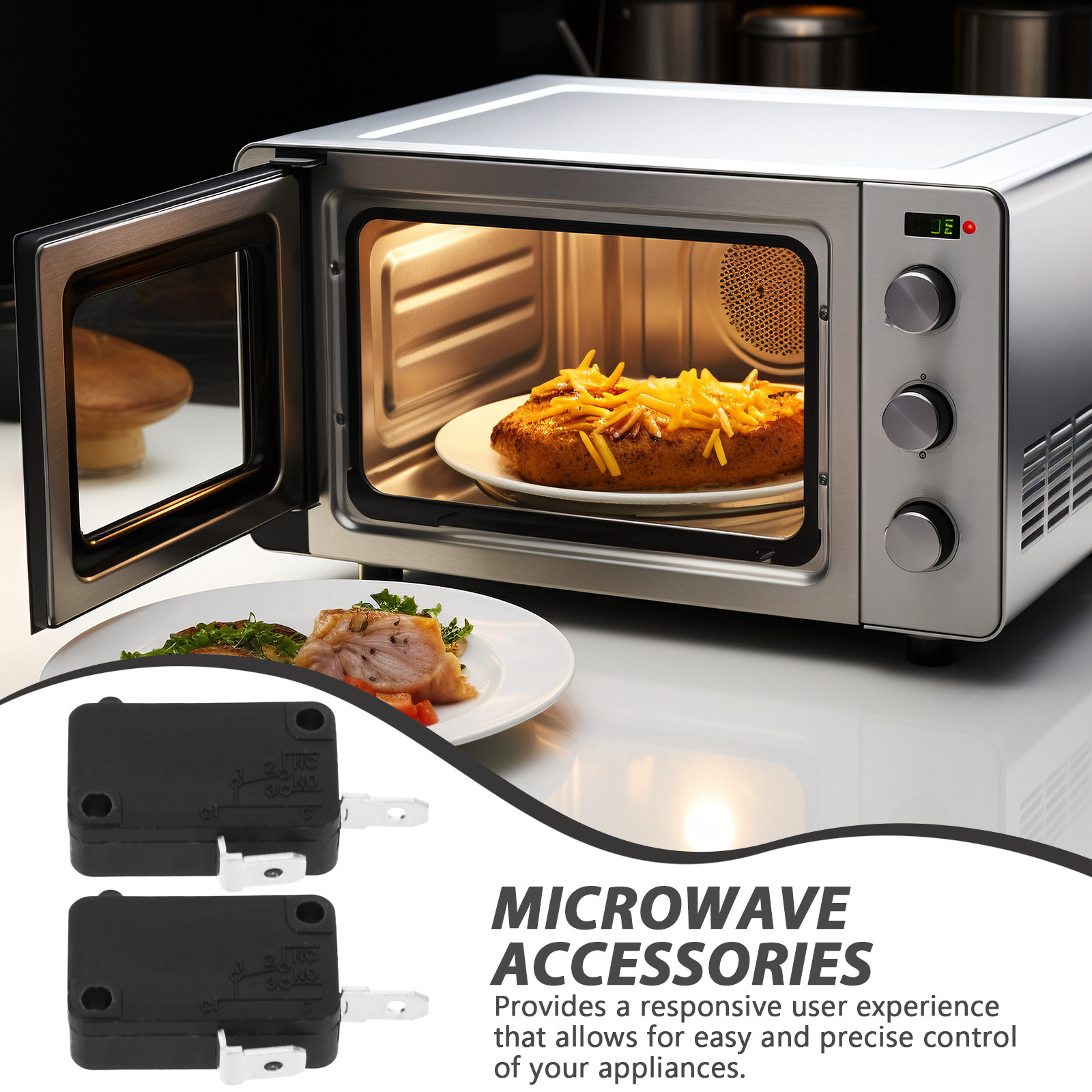 2 ชิ้น ไมโครสวิตช์ ปกติเปิด ใช - Microwave Oven บทวิจารณ์และราคา