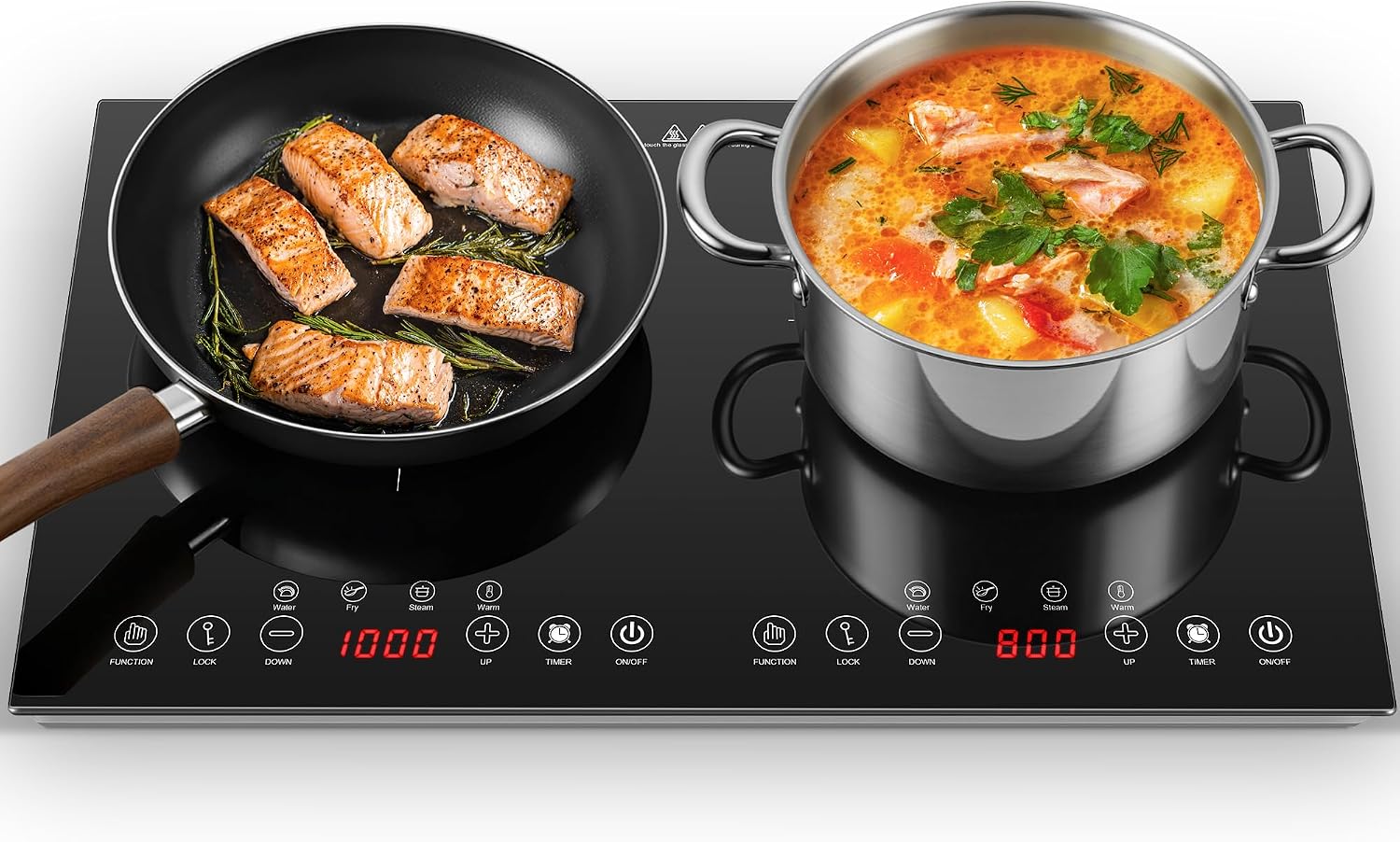 เตาแม่เหล็กไฟฟ้าแบบพกพา 2 หัวเ - Induction Cooktop Portable บทวิจารณ์และราคา