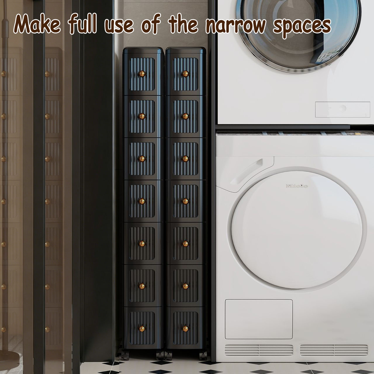 ตู้เก็บของแบบลิ้นชักช่องแคบ 15 - Kitchen Appliances Cabinet บทวิจารณ์และราคา