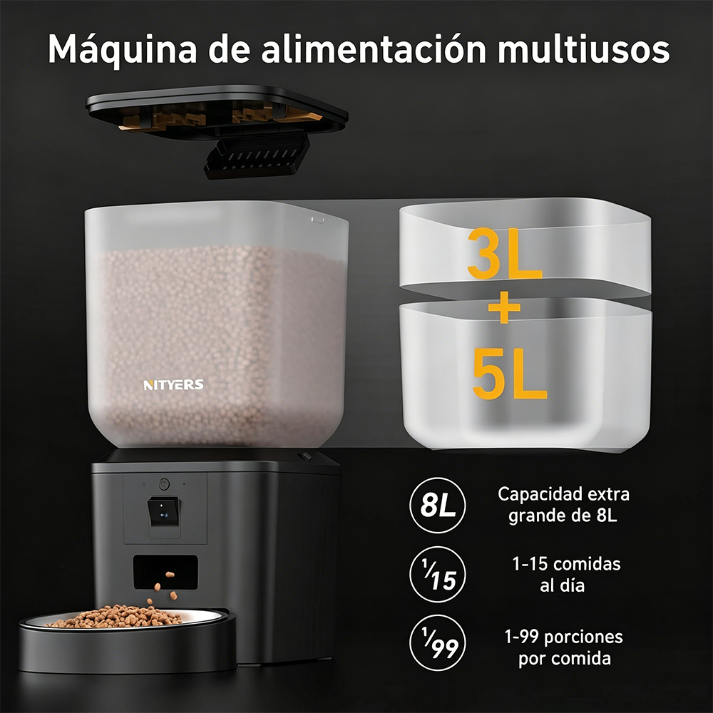 เครื่องให้อาหารแมวอัตโนมัติ Ni - Kitchen Appliances Video บทวิจารณ์และราคา
