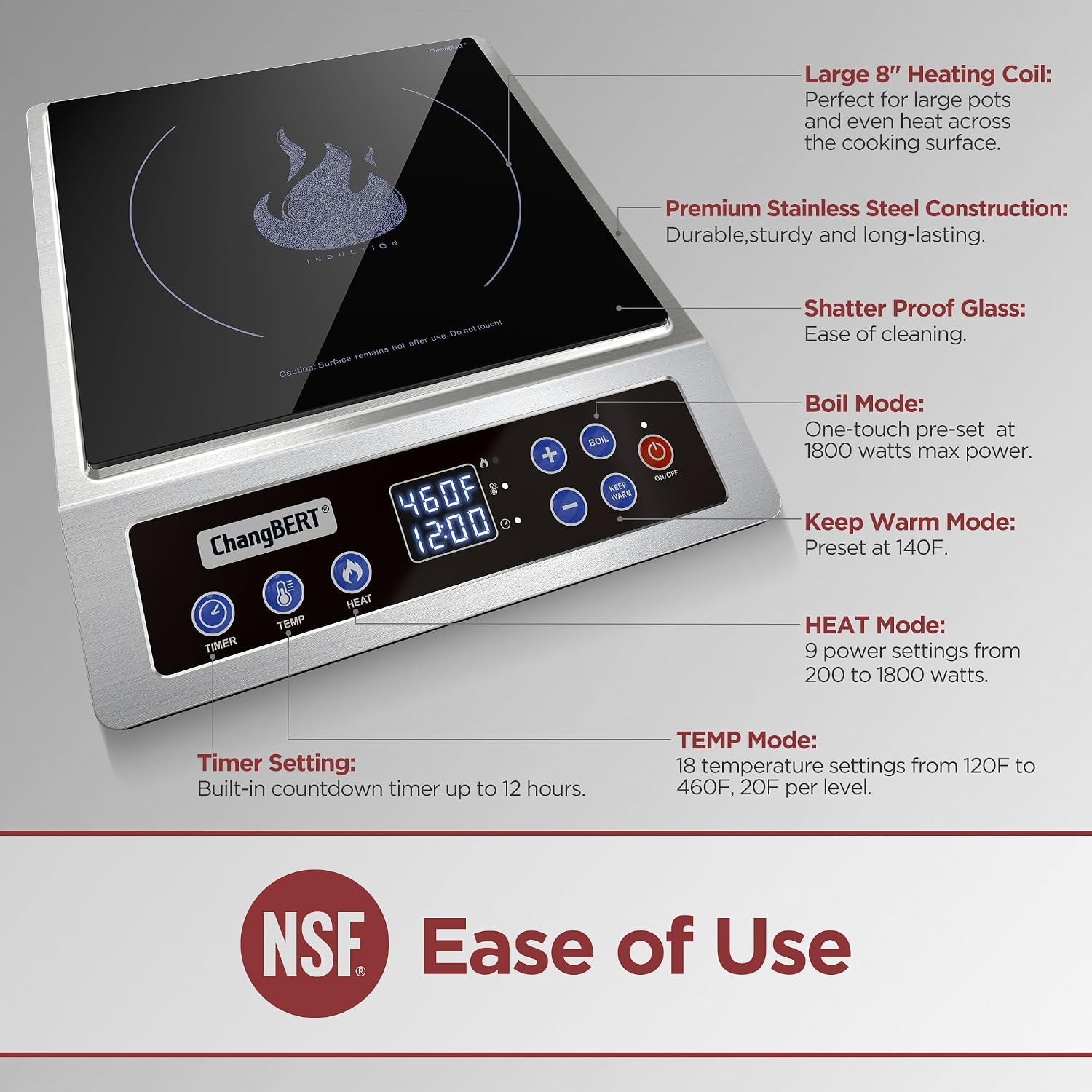 เตาแม่เหล็กไฟฟ้าแบบพกพา รุ่นปร - Induction Cooktop Portable บทวิจารณ์และราคา