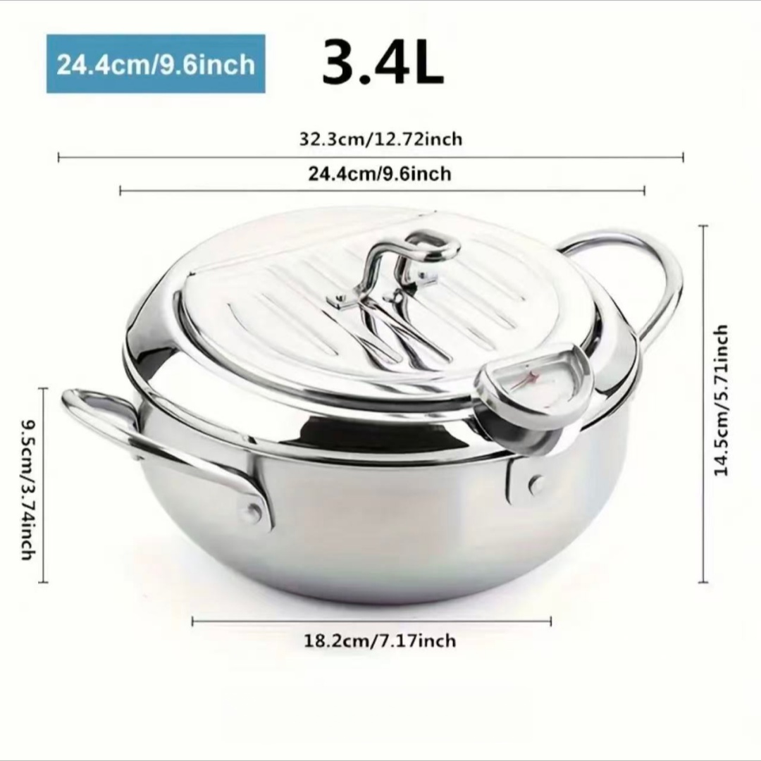 กระทะสแตนเลสพร้อมฝาปิด ควบคุมอ - Induction Cooker บทวิจารณ์และราคา