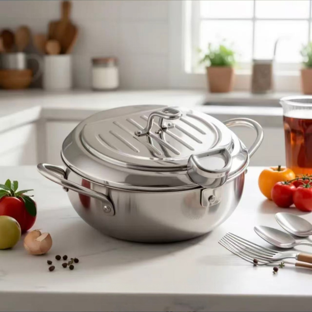กระทะสแตนเลสพร้อมฝาปิด ควบคุมอ - Induction Cooker บทวิจารณ์และราคา