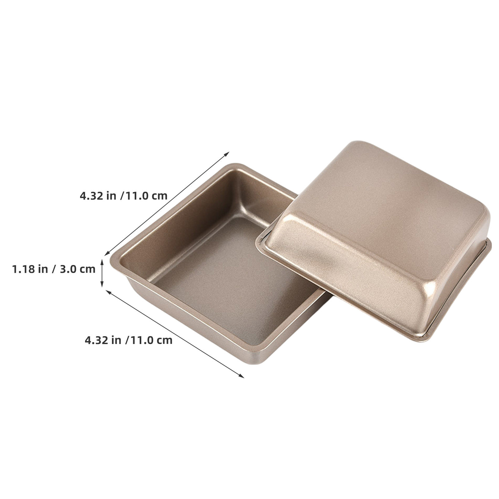 4 ชิ้น ถาดอบสี่เหลี่ยม 4 นิ้ว  - Toaster บทวิจารณ์และราคา