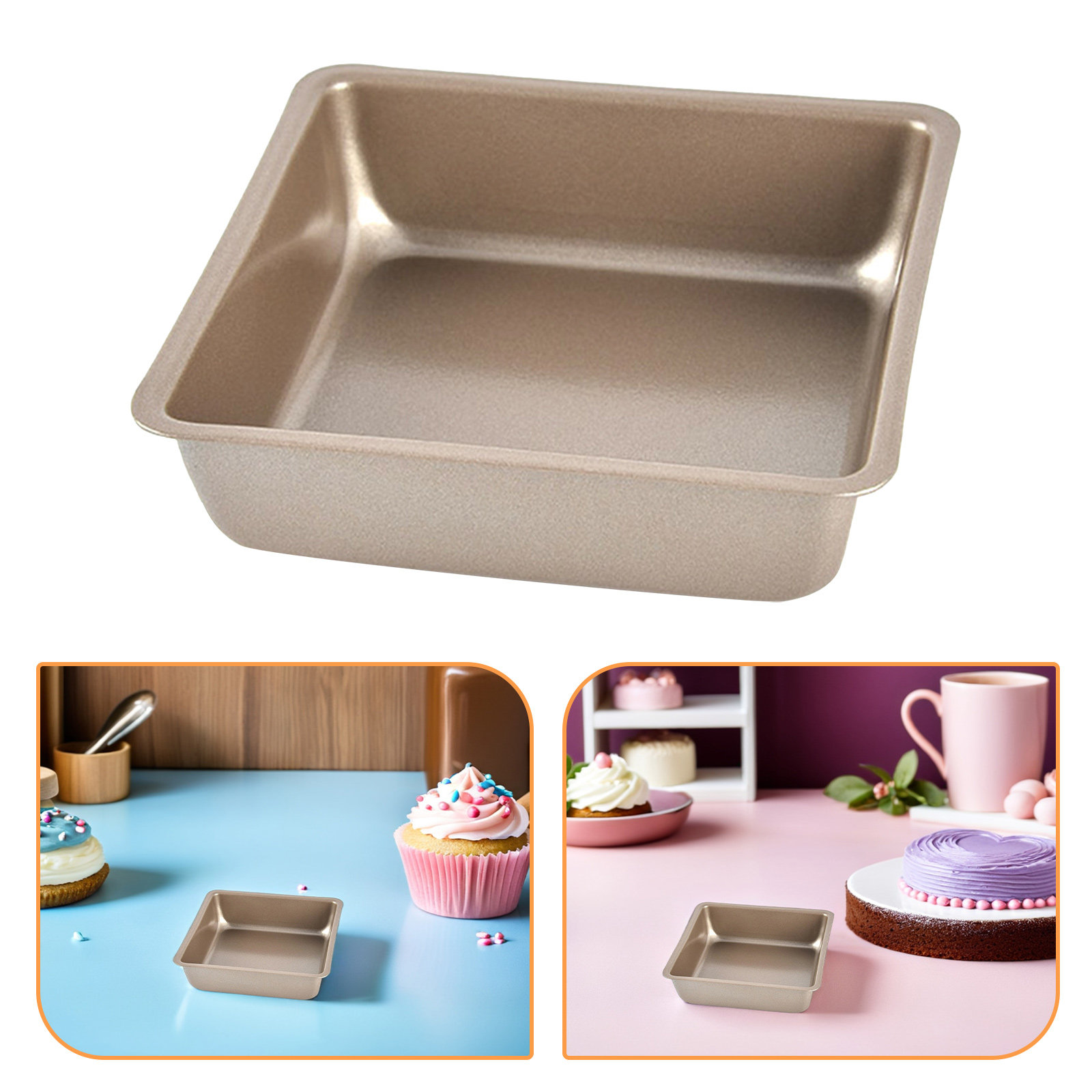 4 ชิ้น ถาดอบสี่เหลี่ยม 4 นิ้ว  - Toaster บทวิจารณ์และราคา